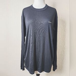 Patagonia Capilene Baselayer Crew Neck  Long Sleeve Shirt Black Size L